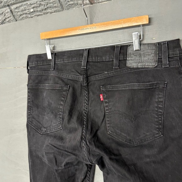 Levi's Other - Levis 511 Slim Fit Jeans Mens 38x32 Black Denim Stretch Pants 04511-4406